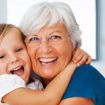 grandmother with granddaughter