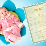 грудной ребенок и свидетельство о рождении
