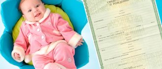 baby and birth certificate