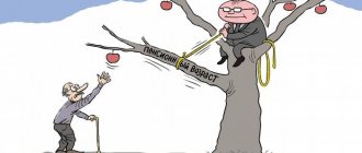 Карикатура Сергея Ёлкина на тему пенсионной реформы в России