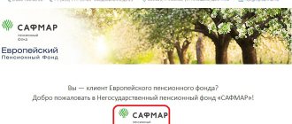 пенсионный фонд европейский личный кабинет