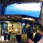 Pilot in the cockpit