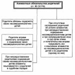 Схема алиментных обязательств родителей