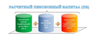 Components of estimated pension capital