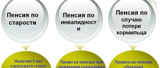 виды пенсий